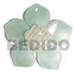 45mm Turquoise Hammershell Flower Shell Pendant