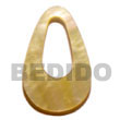 MOP 30mm Teardrop W/ Shell Pendant