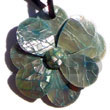 Blue Hammershel Flower /blocking Shell Pendant