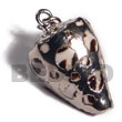 Arabic cunos shell molten silver metal pendant