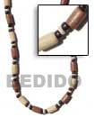 Philippines Natural Combination Necklace Shell Fashion Natural Combination Necklace Jewelry Wood Tube Bead Brown / Beige With Black / Bleach Coco Pokalet Necklace Natural Shell Component SFAS111NK