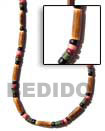 Philippines Natural Combination Necklace Shell Fashion Natural Combination Necklace Jewelry Bamboo Tube Necklace With Coco Pokalet Black / Blue / Maroon / Green / Black Natural Shell Component SFAS112NK
