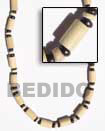 Natural White Wood Tube Natural Combination Necklace
