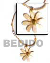 MOP Flower Pendant Necklace Natural Combination Necklace