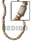 White Buri Tube W/ Natural Combination Necklace