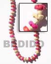 2-3 Mm Heishe Bleach Natural Combination Necklace