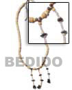 Philippines Natural Combination Necklace Shell Fashion Natural Combination Necklace Jewelry 4-5 Pukalet Bleach / 3 Tassel / Black Pin /w Glass Beads Necklace Natural Shell Component SFAS237NK