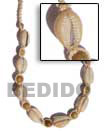 Philippines Natural Combination Necklace Shell Fashion Natural Combination Necklace Jewelry Macramie / Cut Sigay / Wood Beads / Robles Necklace Natural Shell Component SFAS239NK