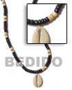 Philippines Natural Combination Necklace Shell Fashion Natural Combination Necklace Jewelry 4-5 Coco Pokalet Black W/ Coco Nat. Alternates & Sigay Pendant Necklace Natural Shell Component SFAS256NK