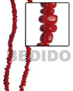 Red Horn Bead Nuggets Bone Horn Beads Necklace