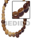 Horn Flat Round Bone Horn Beads Necklace