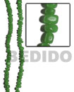 Green Horn Bead Nuggets Bone Horn Beads Necklace