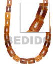 Golden Horn Rectangle Beads Bone Horn Beads Necklace