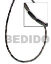 Black Horn Rice Beads Bone Horn Beads Necklace