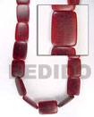 Red Horn Flat Square Bone Horn Beads Necklace