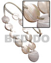 Philippines Jewelry Specials Shell Fashion Weekly Jewelry Specials Jewelry 10 Pcs. 35mm Round Kabibe Shells & 1pc. 50mm Round Kabibe Shell Center Accent In Satin Double Cord / 40 In. Natural Shell Component SFAS2444NK