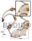 Philippines Jewelry Specials Shell Fashion Weekly Jewelry Specials Jewelry Choker / 4-5mm White Clam W/ Bonium Shell Accent And 33mmx45mmx105mm Ceramic Inlaid Brownlip/MOP Combi Pendant W/ Resin Backing /thickness 7mm / 13 In Natural Shell Component SFAS2656NK