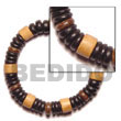 Philippines Wooden Bracelets Shell Fashion Wooden Bracelets Jewelry Elastic Wood And Coco Bracelet Natural Shell Component SFAS5058BR