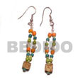 Dangling Mahogany W/ 2-3mm Wooden Earrings