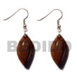 Philippines Wooden Earrings Shell Fashion Jewelry Dangling 35mmx30mm Bayong Wood SFAS5344ER