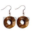 Philippines Wooden Earrings Shell Fashion Jewelry Dangling 35mm Robles Wood Ring SFAS5372ER