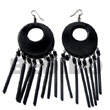 Dangling 50mm Round natural Black Wood with