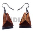 Philippines Wooden Earrings Shell Fashion Jewelry Dangling 20mmx17mm Wooden Earrings SFAS5676ER