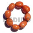 Elastic 8 Pcs. Wooden Imitation Kukui Nuts