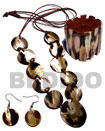 10 Pcs. 35mm Round Brownlip Tiger Shells & 1pc. 50mm Round Brow